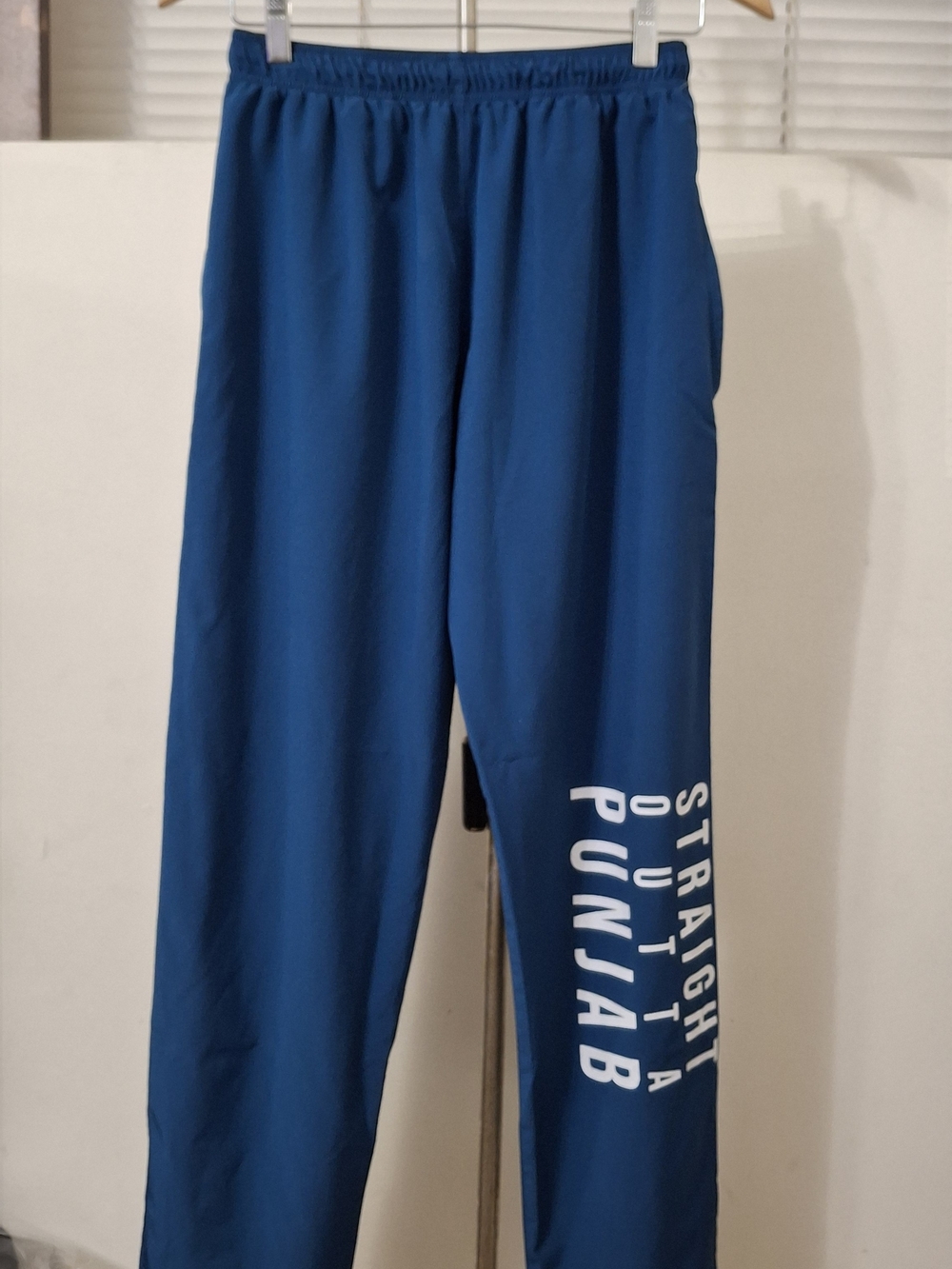 Unisex "Straight Outta Punjab" Teal Blue Track Pants